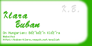 klara buban business card